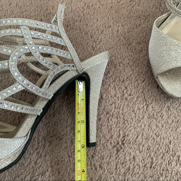 Caparros Nude Glimmer Pumps with Rhinestones - Picture 6 of 10